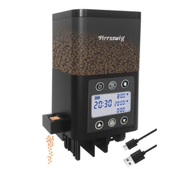 Pirrsswig auto fish feeder timer display enables reliable scheduled feeding for busy days.