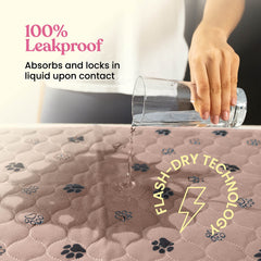 Pitpet machine washable dog pad shows reuse after washing and drying
