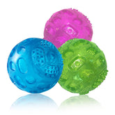 PJDH 3-inch squeaky dog ball red—engages dogs with squeak for active fetch.