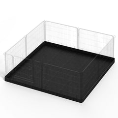 PJYuCien bottom pad lays flat under the dog pen, protecting floors.