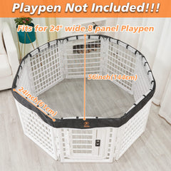 PJYuCien dog playpen mesh top cover velcro attachments secure quick setup.