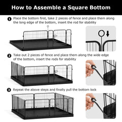 PJYuCien bottom pad stabilizes the 48x48 dog playpen for steady use.