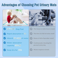 PJYRTOQ XXXXL Puppy Pee Pad leak-proof PE film back prevents floor leaks