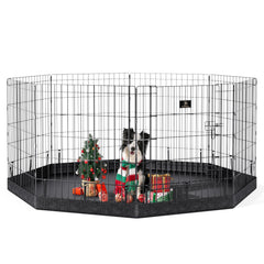 PJYuCien dog playpen assembly demonstrates tool-free quick setup
