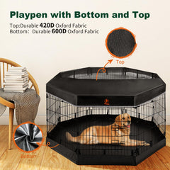 PJYuCien dog playpen bottom pad cushions the floor and reduces slipping.
