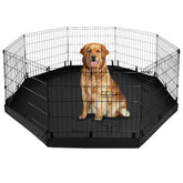 PJYuCien dog playpen eight panels provide versatile layout for safe indoor play