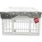 PJYuCien dog playpen mesh top cover assembly enables quick setup and secure fit.