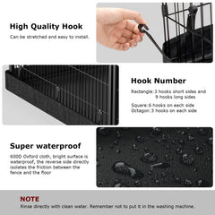 PJYuCien rectangle playpen bottom pad shows durable 600D Oxford fabric.