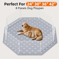 PJYuCien 67x26 pad fits eight-panel playpens for full coverage.