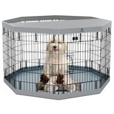 PJYuCien dog playpen foldable setup for quick indoor assembly