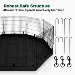 PJYuCien dog playpen indoor layout in rectangular shape.