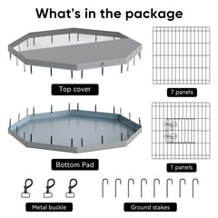 PJYuCien dog playpen top cover with mesh ventilation