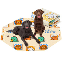 PJYuCien octagonal reusable puppy pad protects floors during indoor training.