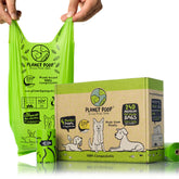 PLANET POOP extra-long bags with handles for easy pickup during walks