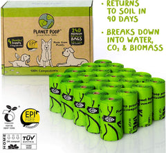 PLANET POOP compostable vegetable-based bags for responsible disposal