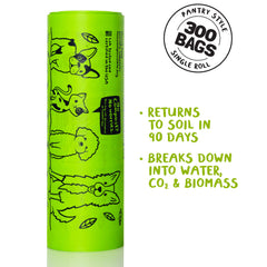 Planet Poop leakproof bags 20 microns thick ensure mess-free pickups.