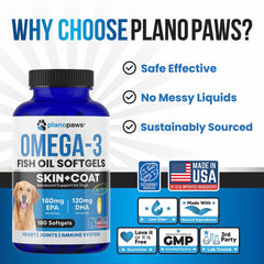 Planopaws Omega-3 dog coat glow in bowl indicates shinier coat