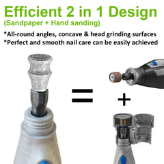 PLATGO diamond nail grinder wheel, heat-resistant and compatible with Dremel tools.