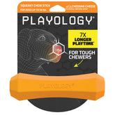 Playology squeaky-chew-stick dog toy captures attention with a durable squeak for indoor and outdoor play.
