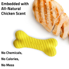 Playology Dual Layer Bone outdoor-use view shows rugged chew for indoor and outdoor play