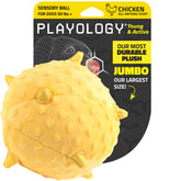 Playology plush toy ball for puppies offers extended indoor and outdoor playtime.