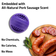 Playology pork-sausage-scent toy offers natural aroma during fetch.