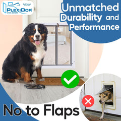 PlexiDor anodized aluminum frame highlights premium durability and sleek appearance.