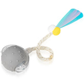 PLITTPETTS interactive cat ball front view grey for indoor exercise and playful exploration.