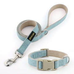 PLUTUS PET cotton hemp dog collar close-up showing soft skin-friendly texture