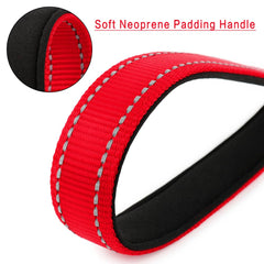 PLUTUS PET neoprene padded handle reduces leash burn during pulls
