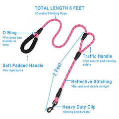 PLUTUS PET rope leash traffic handle closeup highlights instant control in crowded sidewalks