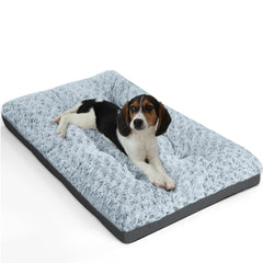 POCBLUE Deluxe dog bed with rose velvet surface for plush, restful naps.