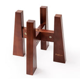 Podinor elevated dog bowl stand side view shows sturdy bamboo design for durable meals.