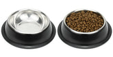 Podinor stainless steel dog bowls 2-pack featuring stackable design for space-saving storage