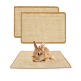 PODOO Bunny Scratch Pad sisal mat for bunny scratching and resting in cages.