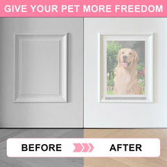 Podoy XL door flap transparent vinyl demonstrates clear visibility