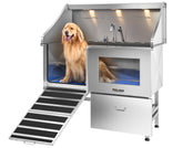 POLIMO 50 inch dog washing station provides ample space for large dogs during baths