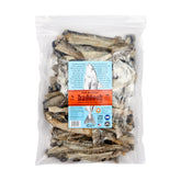 Polkadog Crunchy Haddock Skins bag close-up showing crunchy texture for training rewards.