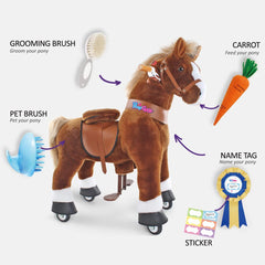 PonyCycle grooming brush enhances pony hygiene during pretend grooming sessions.