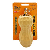 Poochie Butter durable chew toy close-up demonstrates robust rubber for aggressive chewers.