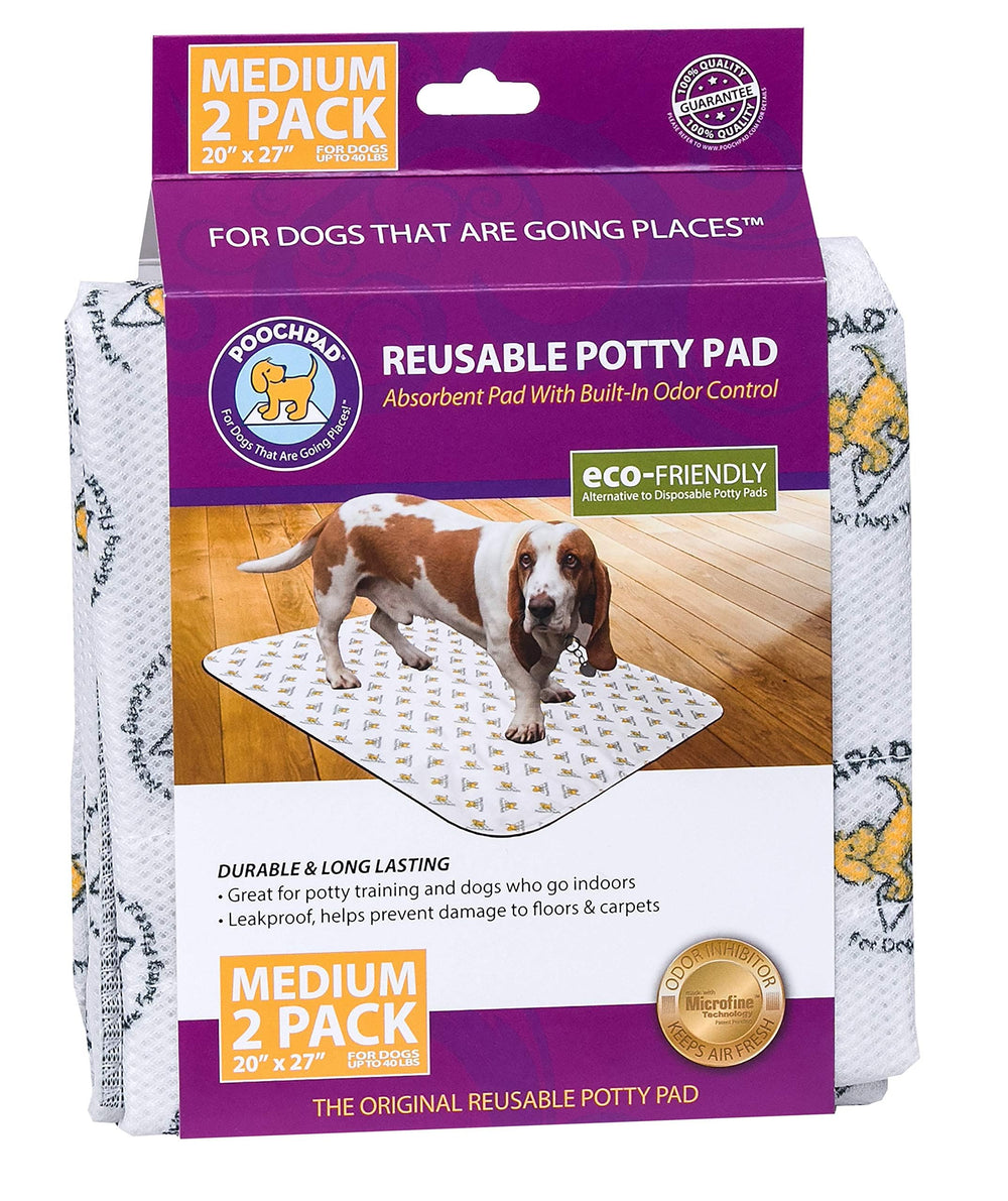 PoochPad Original medium 2-pack close-up of the absorbent surface for mess-free training.