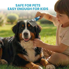 POODLIE Dematting tool with easy-grip handle for comfortable grooming.