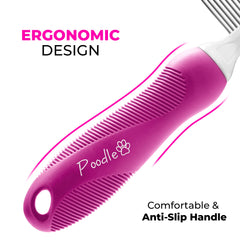 POODLIE 2-in-1 detangler in action for both long and short fur