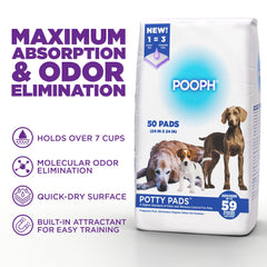 POOPH Potty Pads leak-proof-back highlights waterproof backing preventing seepage