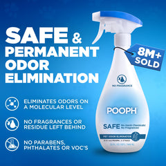 POOPH two-pack packaging display illustrates convenient multi-room odor control