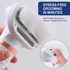 POPET slicker brush bristles gently detangle and massage during brushing.