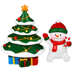POPETPOP Christmas aquarium snowman ornament enhances festive ambiance in your tank.