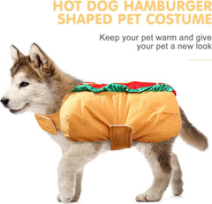 POPETPOP funny pet hoodie hot dog design for Halloween moments