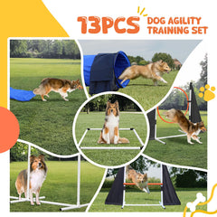 POPMOON agility dog jumps blue adjustable for customizable obstacle courses