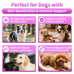 Poppaw dog allergy chews chicken flavor serving demonstrates tasty daily dose